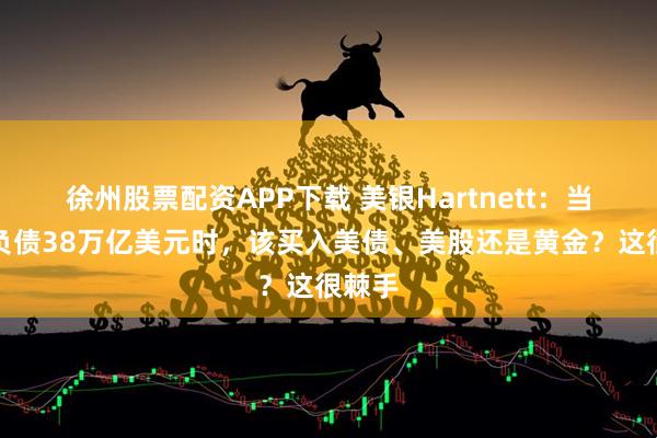 徐州股票配资APP下载 美银Hartnett：当美国负债38万亿美元时，该买入美债、美股还是黄金？这很棘手