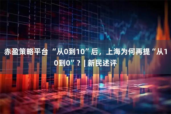 赤盈策略平台 “从0到10”后，上海为何再提“从10到0”？| 新民述评